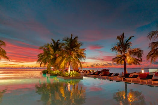 Hidden Tropical Resorts With Elegant Sunset Lagoon Pools