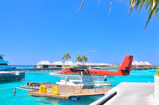 Witness Maldives Sunset Villas Over Turquoise Lagoon Water